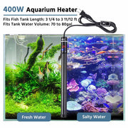 TheLAShop Aquarium Heater Titanium Fish Tank Heater Salt Fresh 400W Image