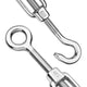 TheLAShop M6 Hook & Eye Turnbuckle 6pcs Duty Wire Rope Tension Image