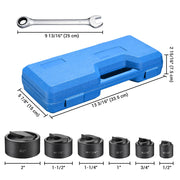 TheLAShop 6 Ton Metal Hole Punch with 6 Knockout Set (1/2" to 2") Image