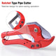 TheLAShop 1-5/8" Ratchet PEX PVC Pipe and Tube Cutter Red Image