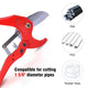 TheLAShop 1-5/8" Ratchet PEX PVC Pipe and Tube Cutter Red Image