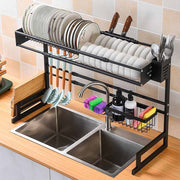 TheLAShop Large Over The Sink Dish Drying Rack 2-Tier (23.6"-35.4") Image