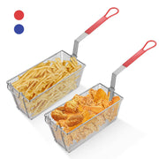 TheLAShop Large Commercial Deep Fryer Baskets Replacement 13x6x6" 2ct/Pack Image