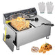 TheLAShop Deep Fryer Commercial 220V Dual Basket 6.4Gal Oil 7200W Image