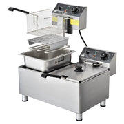 TheLAShop Deep Fryer Commercial 220V Dual Basket 6.4Gal Oil 7200W Image