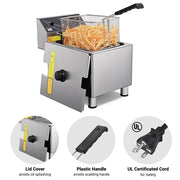 TheLAShop Deep Fryer Single Basket 3.2Gal Oil 120V 1800W Image