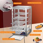 TheLAShop 5 Tier Food Warmer Comml. Countertop Pizza Cabinet 15x15x28 Image