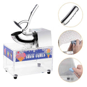 TheLAShop 440lbs/h Block Ice Shaver Fluffy Snow Cone Machine Acrylic Box Image