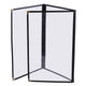 TheLAShop 8-1/2"x14" Clear Restaurant Menu Cover Folder Triple 30ct/pk, Black Image