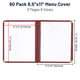 TheLAShop 8-1/2"x11" Menu Covers Plastic Menu Holders 6 View 60ct/pk Image