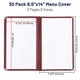 TheLAShop 8-1/2"x14" Clear Restaurant Menu Cover Folder 6 View 30ct/pk Image