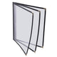 TheLAShop 8-1/2"x14" Clear Restaurant Menu Cover Folder 6 View 30ct/pk, Black Image