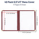 TheLAShop 8-1/2"x11" Menu Covers Plastic Menu Holders 8 View 40ct/pk Image