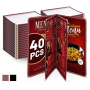 TheLAShop 8-1/2"x11" Menu Covers Plastic Menu Holders 8 View 40ct/pk Image