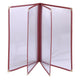 TheLAShop 8-1/2"x11" Clear Restaurant Menu Cover Folder 8 View 20ct/pk, Red Image