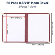 TheLAShop 8-1/2"x11" Menu Covers Plastic Menu Holders 4 View 60ct/pk Image