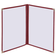 TheLAShop 8-1/2"x11" Clear Restaurant Menu Cover Folder Double 30ct/pk, Red Image