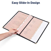 TheLAShop 8-1/2"x14" Clear Restaurant Menu Cover Folder Double 30ct/pk Image