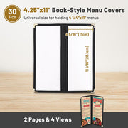 TheLAShop Menu Folder 4.25x11 Wine Menu Covers 2-Page 4-View 30ct/pk Image