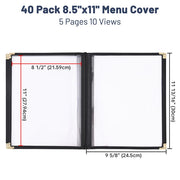 TheLAShop 8-1/2"x11" Menu Covers Plastic Menu Holders 10 View 40ct/pk Image