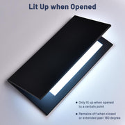 TheLAShop 5-1/2" x 11" Illuminated Folding Menu Cover 2-Panel LED Backlit Image