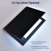 TheLAShop Light up Menu Cover Holds (2) 8-1/2" x 11" Menus 4ct/pk Image