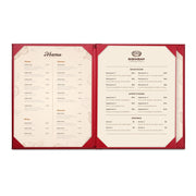 TheLAShop 10ct/pk PU Leather Menu Covers 4-View 8-1/2"x11" Red Image