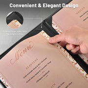 TheLAShop 8-1/2"x11" PU Leather Menu Covers 4-View 5ct/pk Image