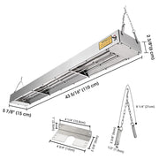 TheLAShop 43 in. Food Heater Strip Warmer 110V 1100W Image