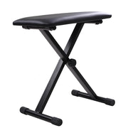 TheLAShop Folding Keyboard Bench Padded Piano Stool Adjustable Height Image