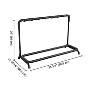 TheLAShop Multiple Guitar Folding Stand Holder Rack Display, 7 Guitar Stand Image