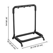 TheLAShop Multiple Guitar Folding Stand Holder Rack Display, 3 Guitar Stand Image