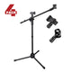 TheLAShop Mic Stand Boom Arm Dual Mic Mounts Height 2'8" to 5'11", 4ct/pack Image