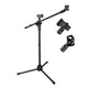 TheLAShop Mic Stand Boom Arm Dual Mic Mounts Height 2'8" to 5'11", 1ct/pack Image