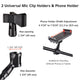 TheLAShop Mic Stand Boom Arm Dual Mic Mounts & Phone Holder 2'8" to 5'11"H Image