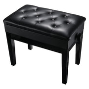 TheLAShop Adjustable Piano Bench with Storage, Black Image