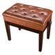 TheLAShop Adjustable Piano Bench with Storage, Brown Image