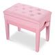 TheLAShop Adjustable Piano Bench with Storage, Pink Image