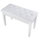 TheLAShop Leather Duet Piano Bench w/ Storage Wood Color Opt, White Image