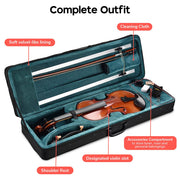 TheLAShop BV250 4/4 Full Size Maple Wood Advanced Violin & Case Image