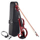 TheLAShop Full Size Electric Violin with Bow Headphone Case & Rosin, Red Image