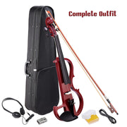 TheLAShop Full Size Electric Violin with Bow Headphone Case & Rosin Image