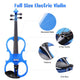 TheLAShop 4/4 Full Size Maple Silent Electric Violin Headphone Set w/ Case Image