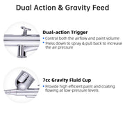 TheLAShop 0.3mm Nozzle Dual Action Gravity Feed Makeup Airbrush Image