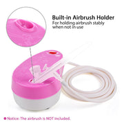 TheLAShop Airbrush Pink Mini Air Compressor w/ Built-in Holder Image