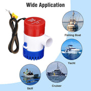 TheLAShop 12V Electric Bilge Pump Marine Boat Yacht, 1100GPH Image