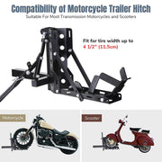 TheLAShop 800lb 2" Receiver Motorcycle Trailer Hitch Scooter Carrier Rack Image