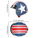 TheLAShop DOT Open Face Helmet with Visor American Flag Image