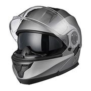 TheLAShop Modular Helmet RUN-M3 Flip Up DOT Gray, M(57-58cm) Image