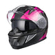 TheLAShop Modular Helmet RUN-M3 Flip Up DOT Black Pink, M(57-58cm) Image